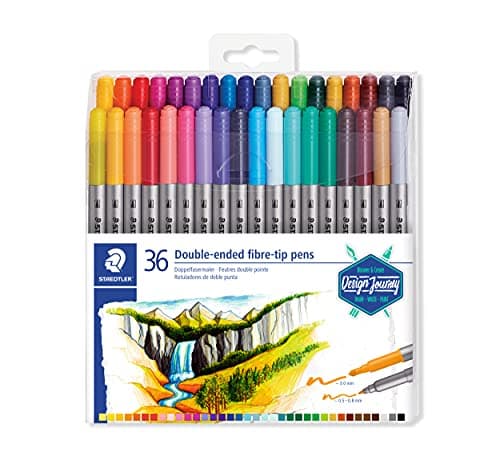 Staedtler Double Ended Markers...Tips, Assorted Colors, 36/Pack