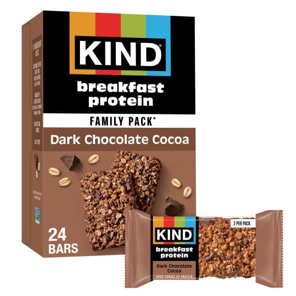 [SnS, AC] $6.35* | 12-Pack 1.76oz KIND Breakfast Protein Bars (Dark Chocolate Cocoa) at Amazon