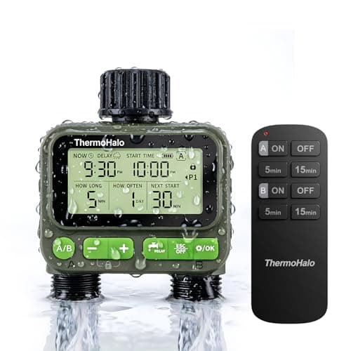 ThermoHalo 8-Zone Dual Outlet Smart Sprinkler Timer w/ Remote for $36 + free shipping