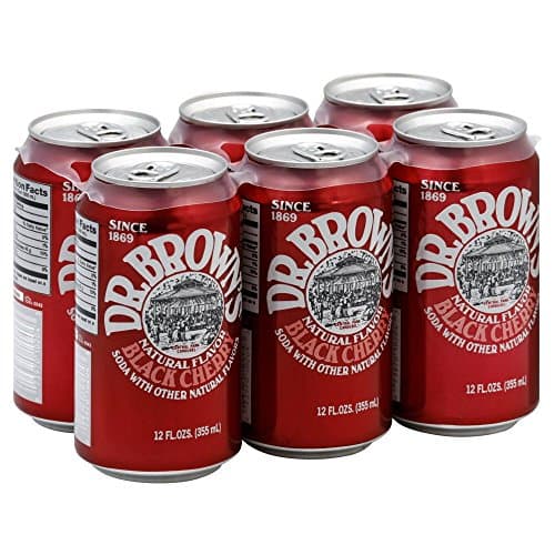 Dr Browns Soda Black Cherry, 12 Fl Oz (Pack of 6)