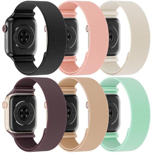 6-Pack Stretchy Solo Loop Nylon Band for Apple Watch (38–42mm) $3.49 + Free Shipping w/ Prime or on $35+