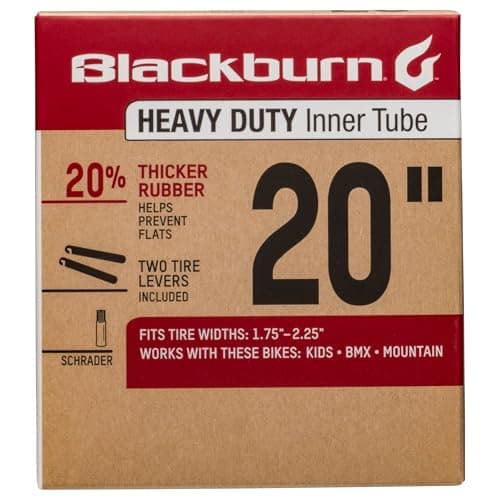 Blackburn Value Pack 20" x 1.75-2.25" Schrader Heavy Duty Bicycle Inner Tube with tire levers