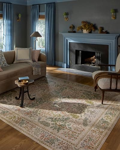 Loloi Rifle Paper Co. Canopy C...5 Ivory 5'-0" x 7'-6" Area Rug