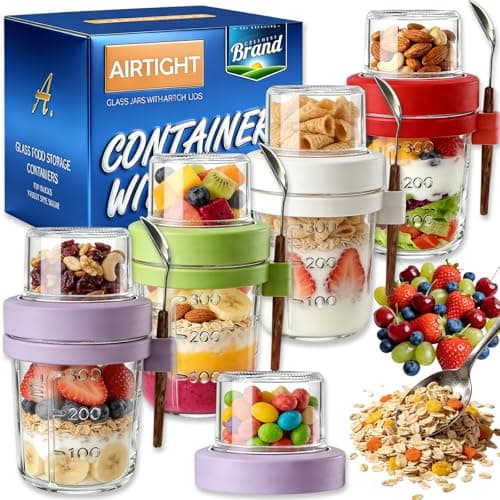 Overnight Oats 16oz Containers 4-Pack $14.99 on Amazon (Includes Topping Cup & Spoon)