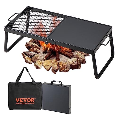 VEVOR Folding Campfire Grill, ...for Outdoor Open Flame Cooking