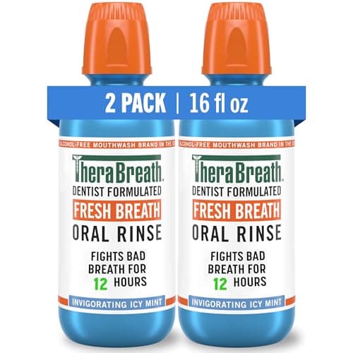 2-Pack 16-Ounce TheraBreath Fresh Breath Mouthwash (Icy Mint) $10.73 w/ S&S + Free Shipping w/ Prime or on $35+