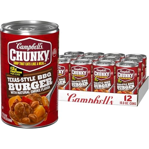 12-Pk 18.8-Oz Campbell’s Chunky Texas-Style BBQ Burger w/ Smoke Flavor Soup $12.90 w/ S&S
