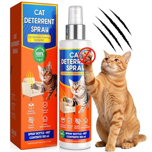 Anowbo Cat Deterrent Spray - Cat Deterrent for Furniture Protection, Pee Spraying, Excessive Chewing & Scratching Everywhere - Use Indoor and Outdoor, Pet-Safe Formula, 150 ML