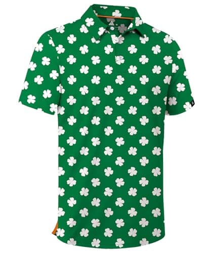 SWISSWELL Mens Casual Shirts Summer Short Sleeve Moisture Wicking Tactical Polo Shirts for Men with Collar Athletic Green L