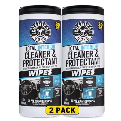 [Prime, SnS] $6.83 | 2-Pack 30-Count Chemical Guys Total Interior Cleaner & Protectant Canister Wipes at Amazon