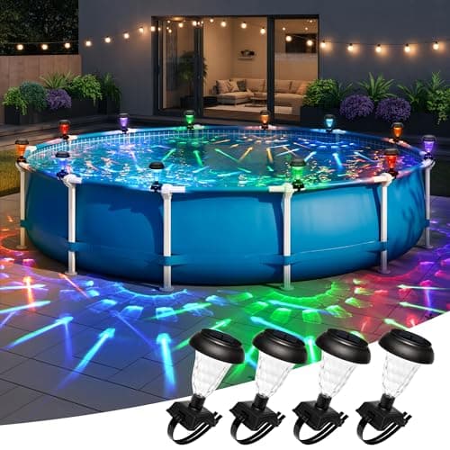 Solar Powered Waterproof RGB Color Changing Light 4-Pack for $9 w/ Prime + free shipping