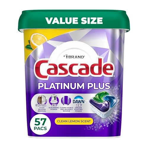 Cascade Platinum Plus Lemon Dishwasher Pods 57-Count for $15 w/ Prime + free shipping w/ Prime
