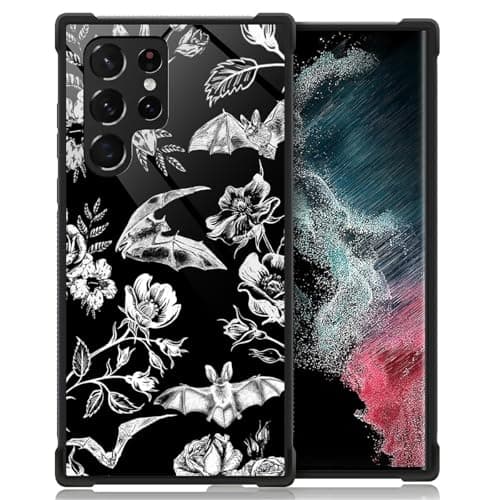 MQJCYB Case for Samsung Galaxy S26 Ultra, Duty Shockproof Full Protection Hard Plastic Bumper Soft Silicone Protective Women Man Girls Case - Dark Gothic Bats