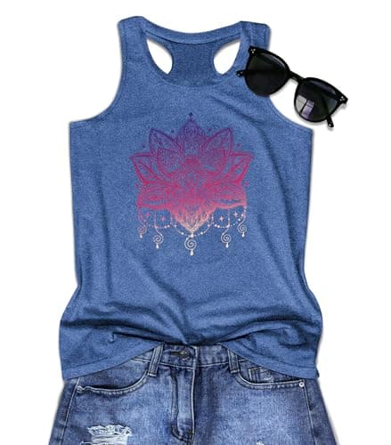 ForHailey Womens Plus Size Tank Tops Loose Fit Graphic Tee Tanktop Dressy Tunic Sleeveless T Shirts Summer Boho Beach Casual
