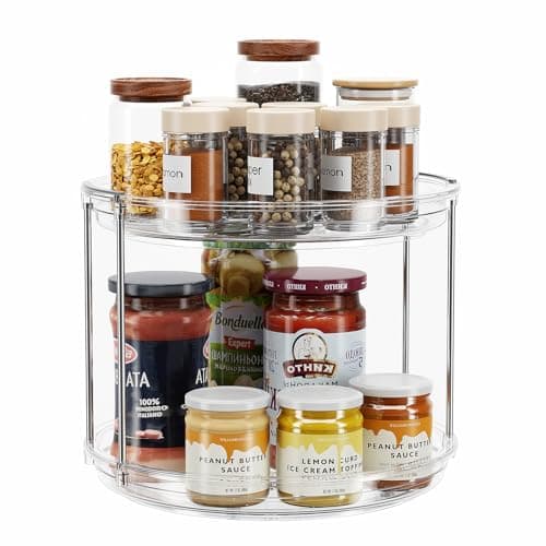 2-Tier LAMU 9.25" Lazy Susan Turntable Organizer $9