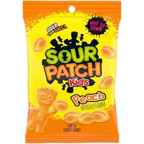 Sour Patch Kids Peach Soft & Chewy Gummy Candy, 8.07 Oz