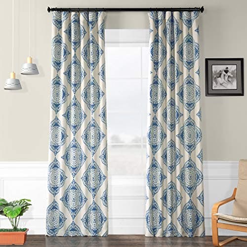 HPD Half Price Drapes Printed ...KC27C-108 (1 Panel) Henna Blue