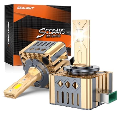 SEALIGHT D3S HID Bulbs, 6500K ...h 66340 42403 42302, Pack of 2