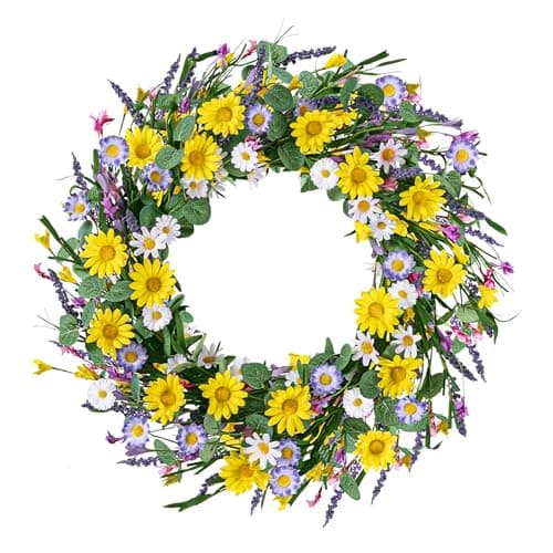 U'Artlines 22" Spring Summer Wreath for $19 + free shipping w/ Prime