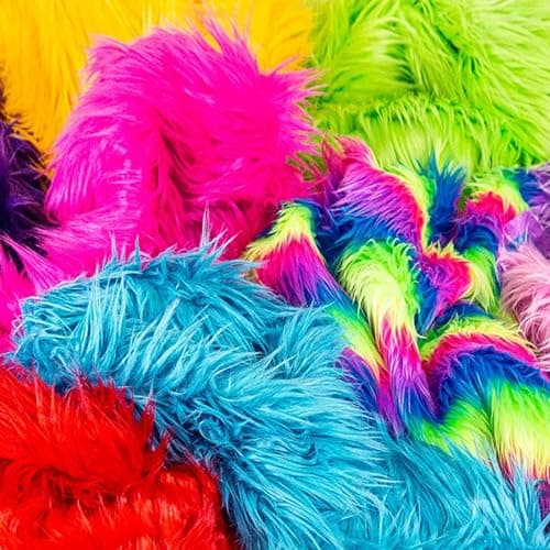 FabricLA Shaggy Faux Fur Fabri...ect, Fashion Decor - Mix Color