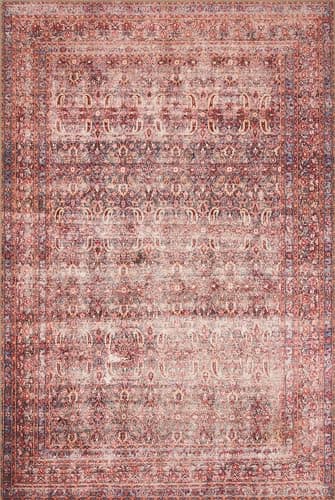 Loloi Loren Collection Vintage... 7'-6" Runner Eggplant/Crimson