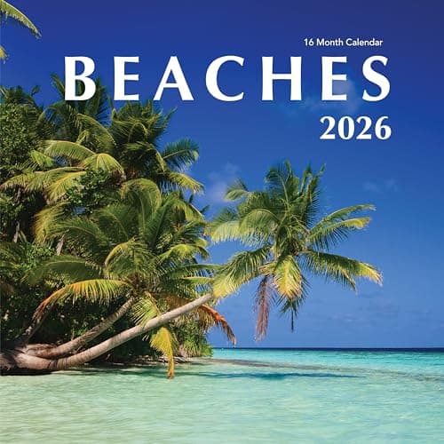 Favor Parts Beach Calendar 2026 - Beaches Hangable Wall Calendar Large Full Page Monthly Travel Vacation Tropical Beach Paradise Photography Photo Gift for Her Organizing Planning (2026 Beaches)