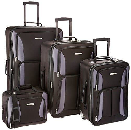 Rockland Fashion Softside 4-Piece Luggage Set for $50 + free shipping