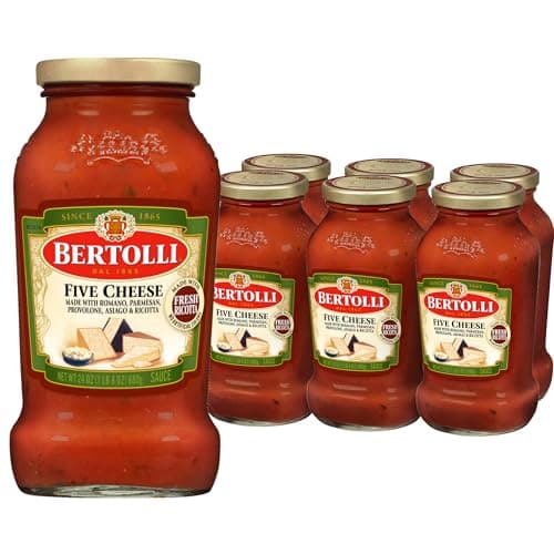 Bertolli Pasta Sauce Five Cheese, Spaghetti Tomato Sauce, 24 oz (Pack of 6)~$10.93 With S&S @ Amazon