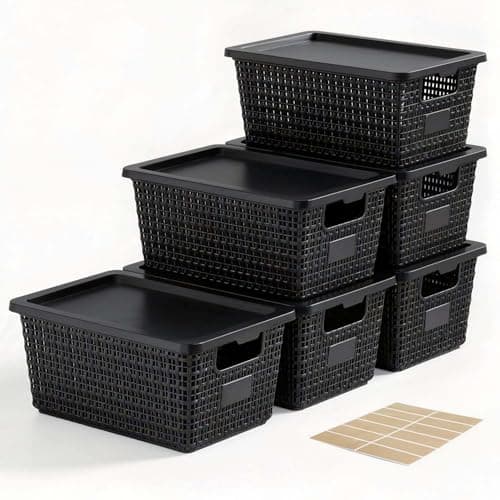 Amazon US - 50% OFF - 6-Pack Plastic Storage Bins with Lids for $18.74