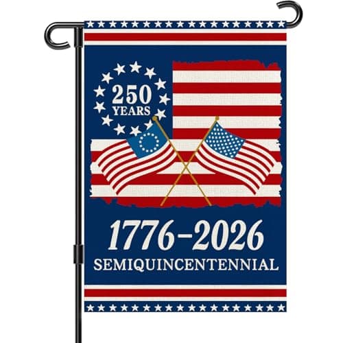 250 Anniversary Usa Garden Flags for Outside, 250 Anniversary USA Flag 1776-2026 Commemorative Patriotic Yard Sign Outdoor Stars & Stripes Design Banner 4th of July Decorations Double Sided Waterproof 250 Year American Flag 12x18 Inch