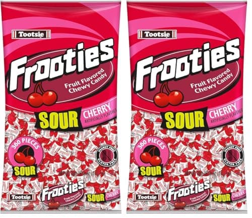 Sour Cherry Frooties - Tootsie...Count, 38.8 oz Bag (Pack of 2)