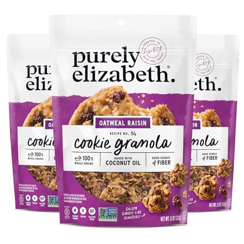 Purely Elizabeth, Cookie Grano...meal Raisin, 11oz Bag (3 Pack)