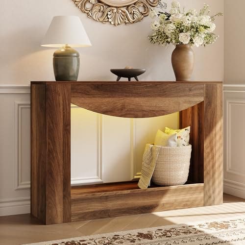 47" knoworld Farmhouse Console Table w/ LED Lights (Rustic Brown) $53.00 + Free Shipping