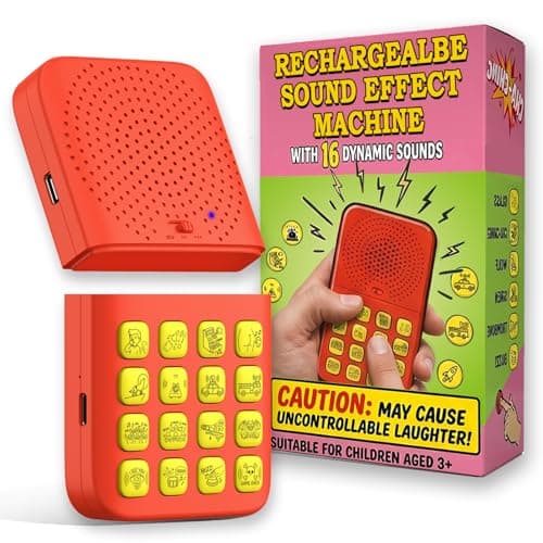 Uckqui Rechargeable Sound Effects Machine with 16 Hilarious Sounds, Fart Noise Maker with Remote, 30ft Range, Funny Prank Toys, Cool Birthday Gifts for Kids Boys Girls Age 3-12 Years Old