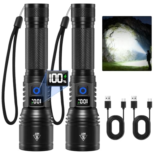 Rechargeable Flashlights 700 Lumens 2Pack, 5Modes Super Bright Flashlight Rechargeable,  $9.59 AC FS PRIME AMZ