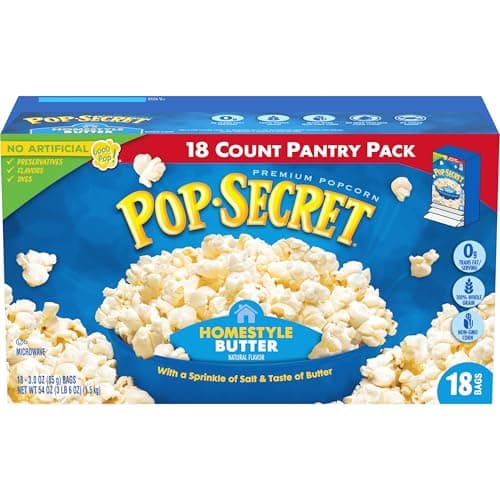 18-Pk 3-Oz Pop Secret Homestyle Butter Microwave Popcorn $4.85 w/ S&S