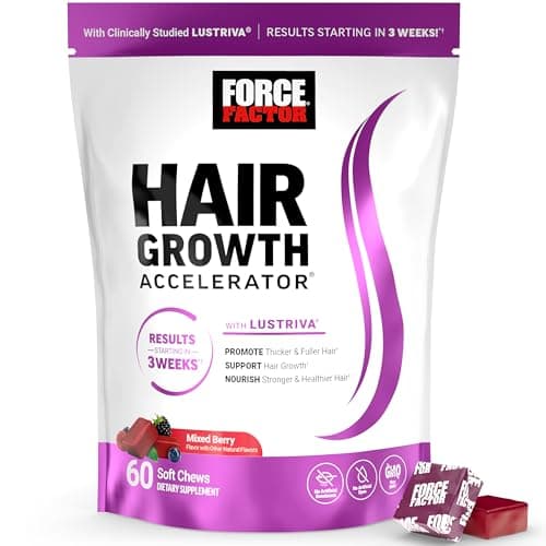 Force Factor Hair Growth Accel...ir, Mixed Berry, 60 Soft Chews