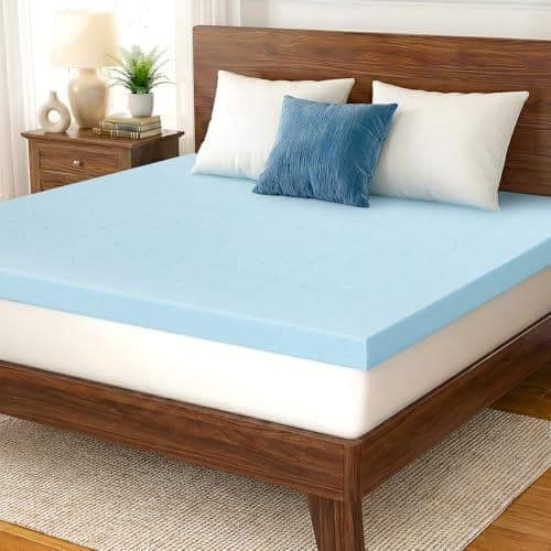 Full Mattress Topper, 2 Inch G...n, CertiPUR-US Certified, Blue