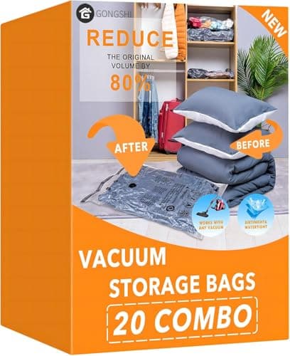 GONGSHI 20-Pack Vacuum Storage Bags for $19 + free shipping w/ Prime