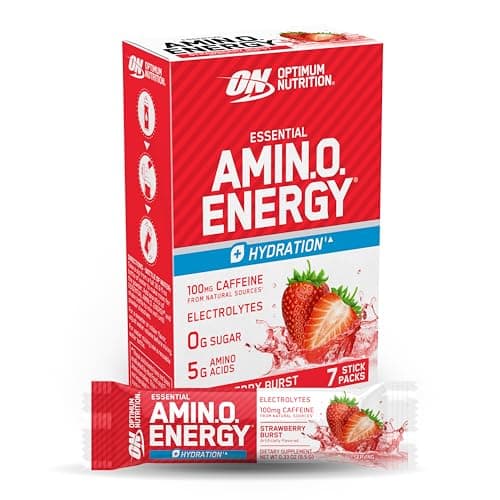 Optimum Nutrition Essential Am...der, Strawberry Burst, 7 Count