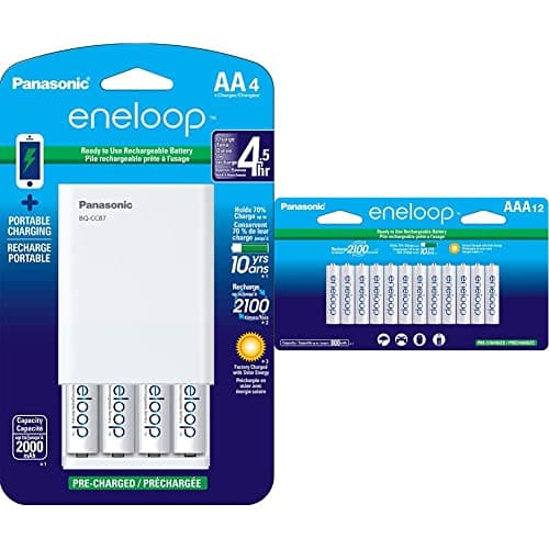Panasonic eneloop Battery Char...eable Batteries (4 AA, 12 AAA)