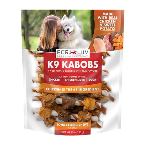 12-Oz Pur Luv K9 Kabobs Dog Treats (Chicken, Duck & Sweet Potato) $6.29 w/ S&S + Free Shipping w/ Prime or on $35+