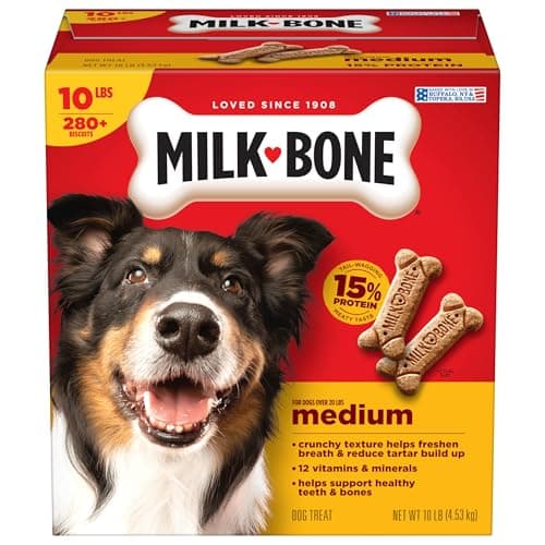 10-Pound Milk-Bone Original Dog Biscuits for Medium Dogs $8.24 w/ S&S + Free Shipping w/ Prime or on $35+