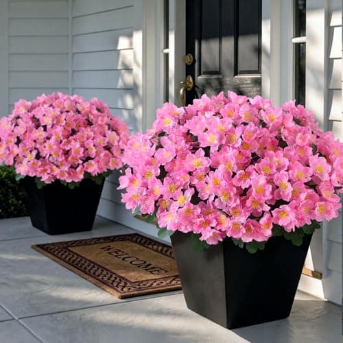 8-Bundle 14" Artificial Camellia UV-Resistant Silk Flower Bouquets (Pink) $9.99 + Free Shipping w/ Prime or on $35+