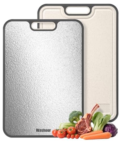 16" x 11" Washour Non Toxic Stainless Steel & PP Double-Sided Cutting Board w/ Juice Channels $9.99 + Free Shipping w/ Prime or on $35+