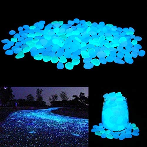UNIME Glow in The Dark Garden ...inous Stones in Blue (200 PCS)