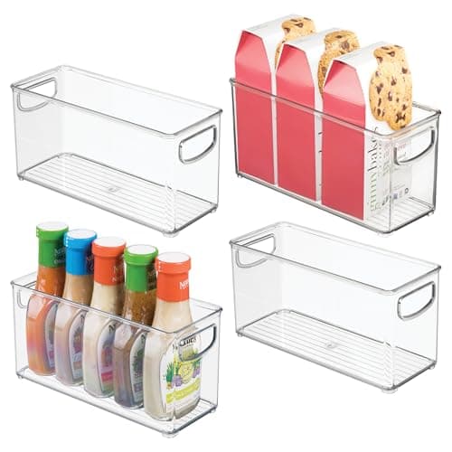 iDesign Slim Clear Plastic Sta...orage Bin, Tall Narrow, 4-Pack