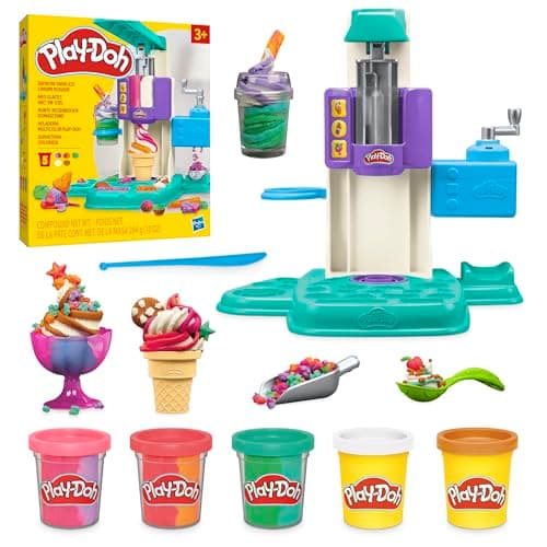 Play-Doh Rainbow Swirl Ice Cream Playset w/ 7 Accessories & 5 Cans $12.23 + Free Shipping