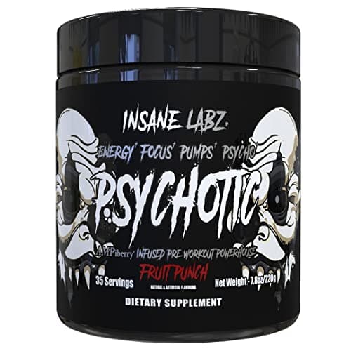 35 servings Insane Labz Psychotic Black Edition Mid Stimulant Pre Workout Powder, $12.95 with coupon and S&S, Amazon