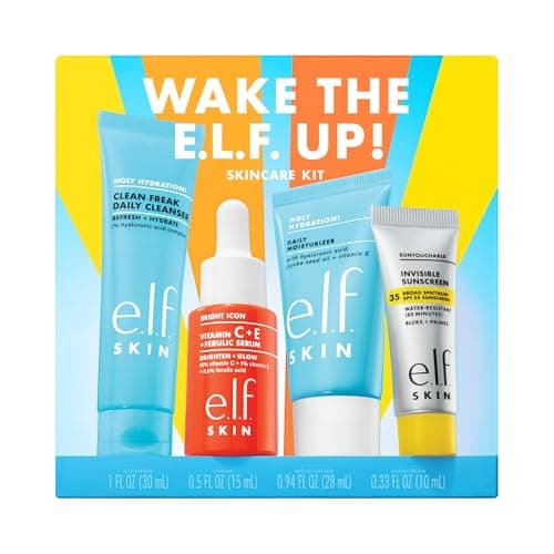 4-Piece e.l.f. SKIN Wake the e.l.f. Up Travel-Size Skincare Kit $9.50 w/ S&S + Free Shipping w/ Prime or on $35+